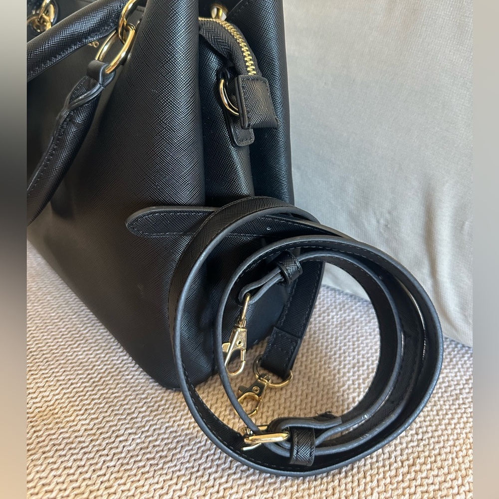ALDO Elegant Black Tote with Gold Accents - Picture 8 of 12